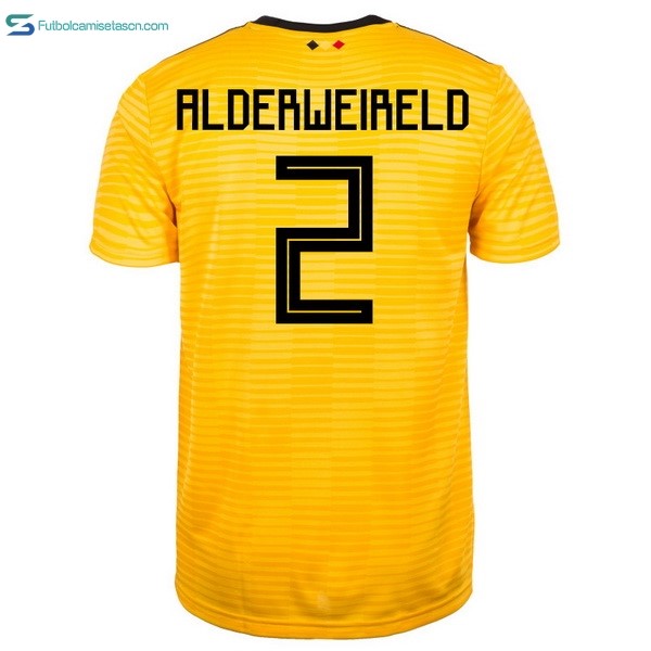Camiseta Belgica 2ª Alderweireld 2018 Amarillo